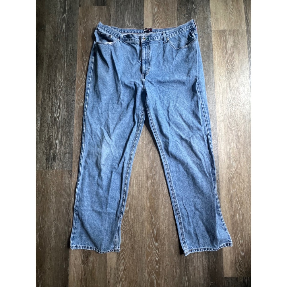 Tommy Jeans Denim Pants Mens 42x32‎ Blue Excellent Straight Leg Relaxed Fit 90s